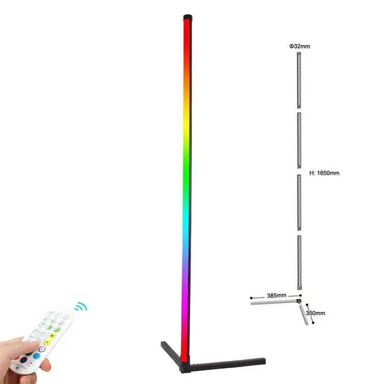 Lampa Stojąca Narożna Podłogowa LED RGB + PILOT