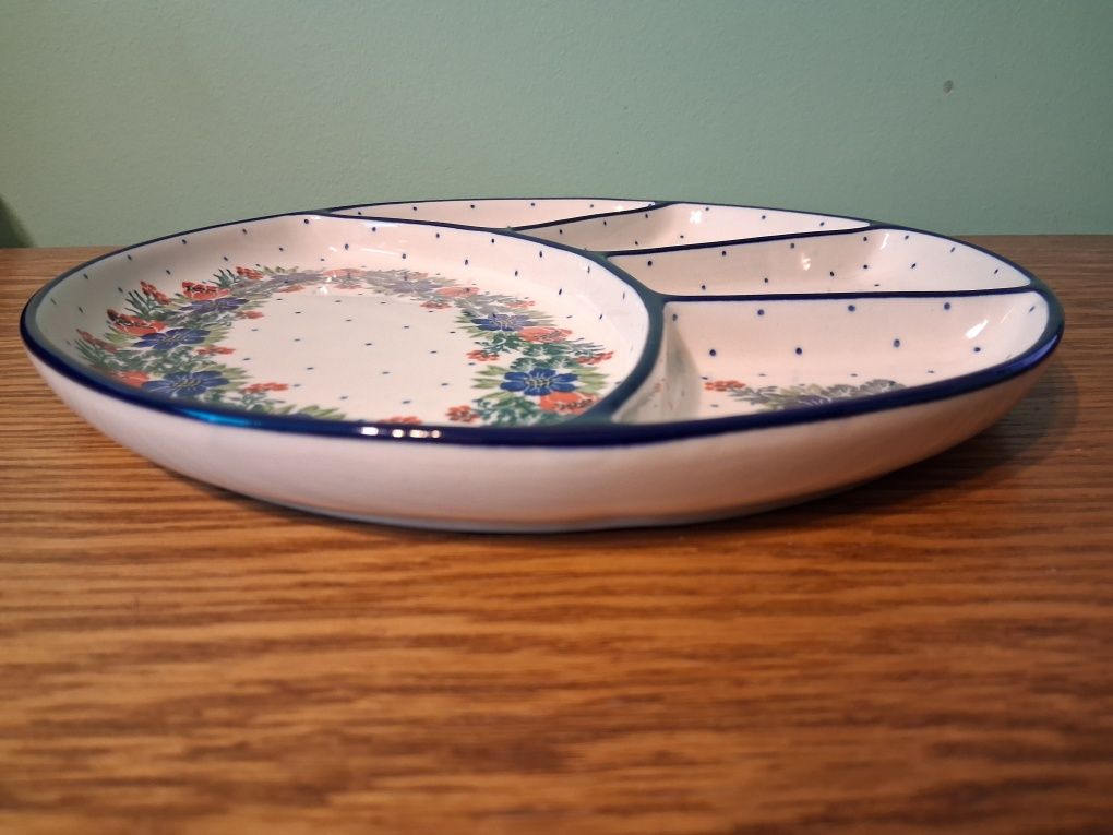 Talerz dzielony polmisek 26.5cm GAT1 Ceramika Artystyczna Boleslawiec