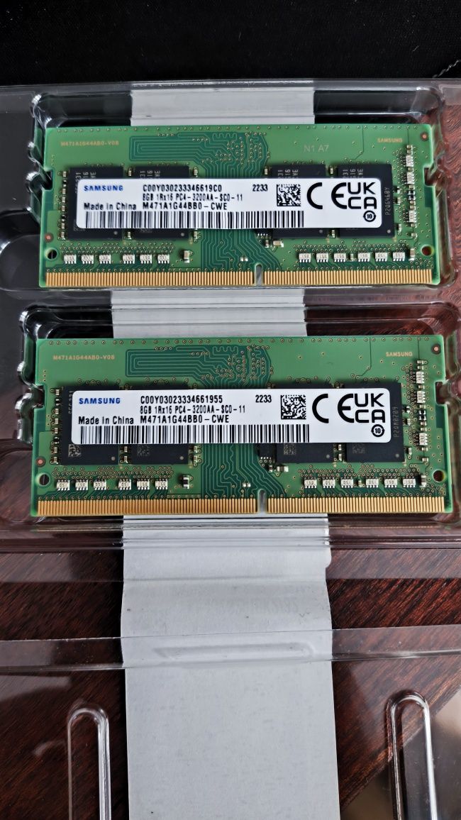 Kości RAM 2x8GB Samsung