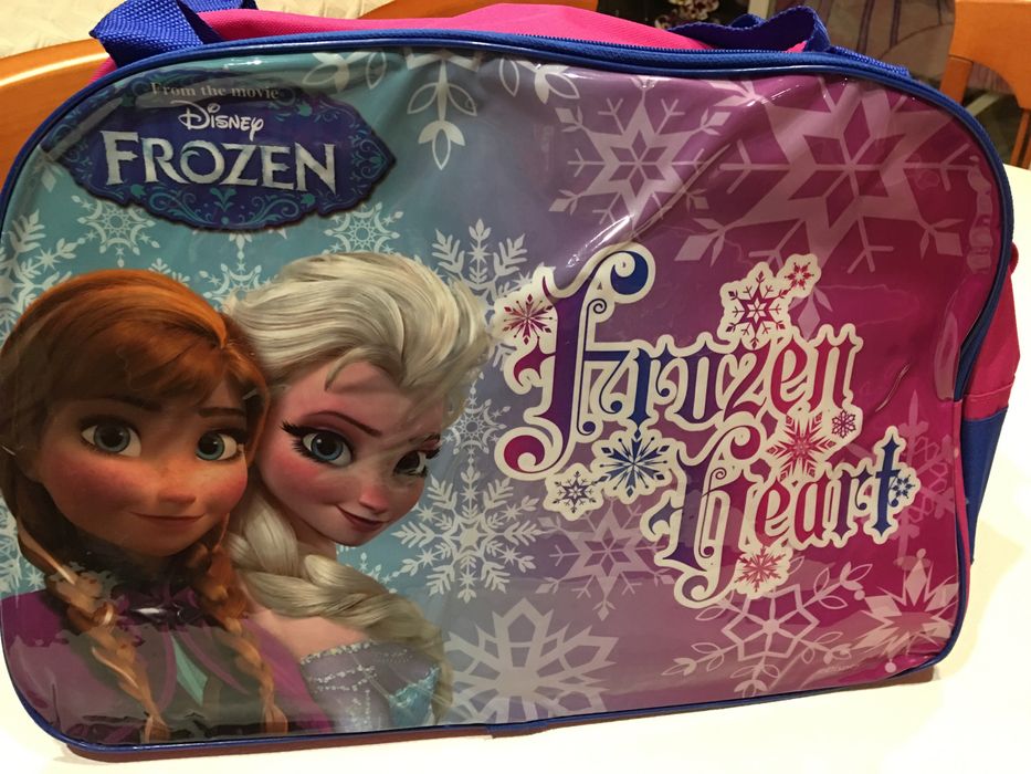 Bolsa Frozen rosa e azul