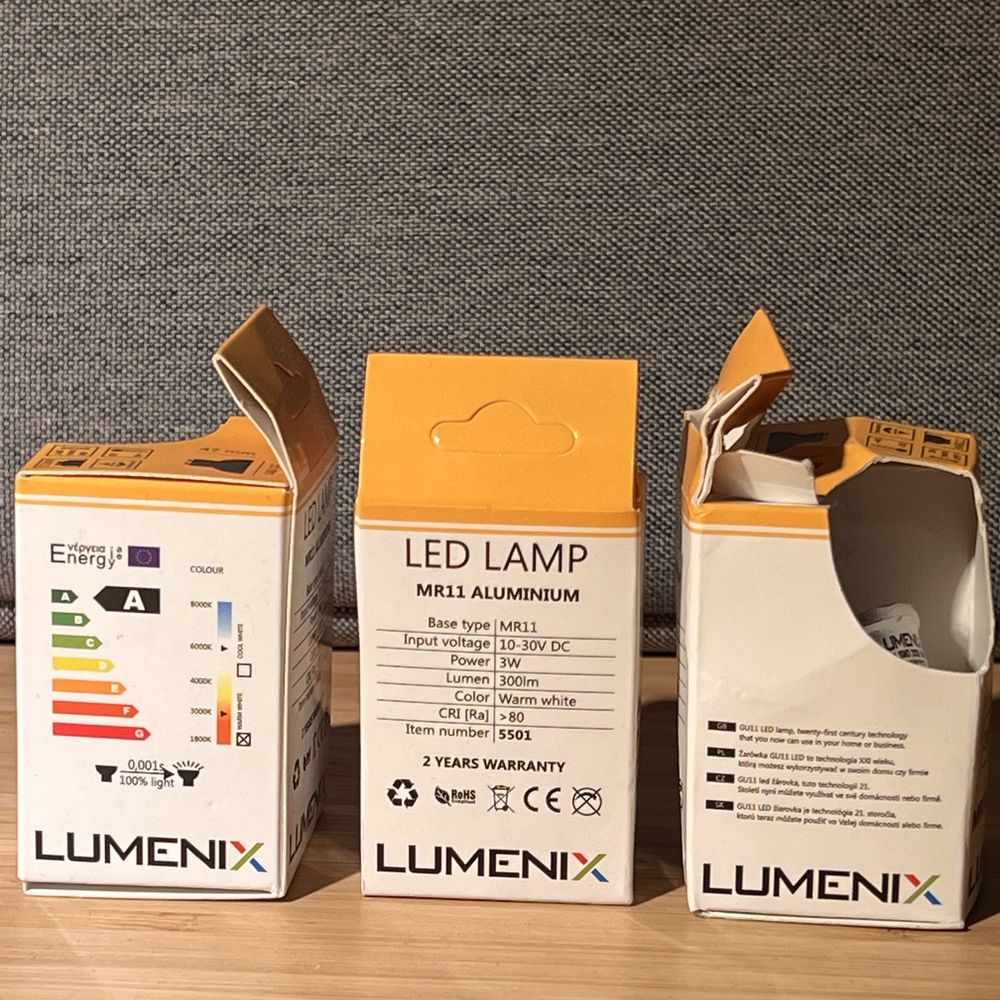4x Żarówki LED MR11 10-30v dc