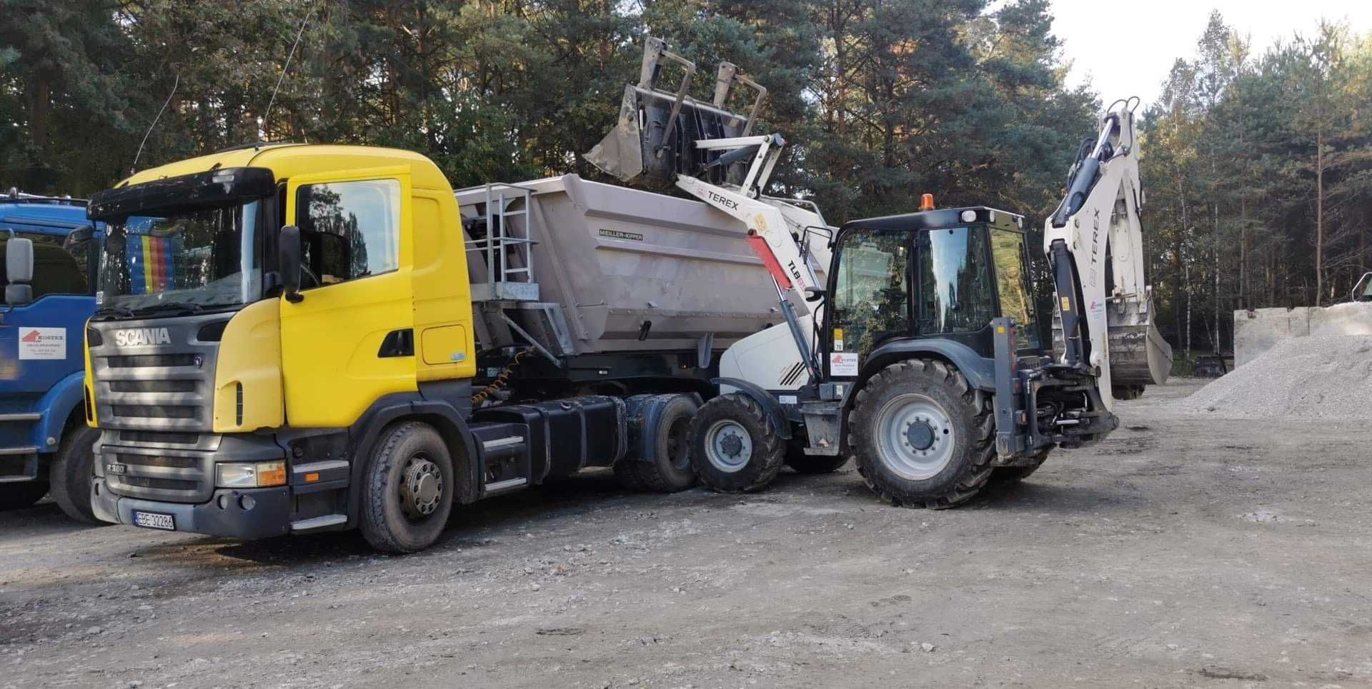 Usługi Koparką, Koparko-ładowarka, utwardzenie terenu