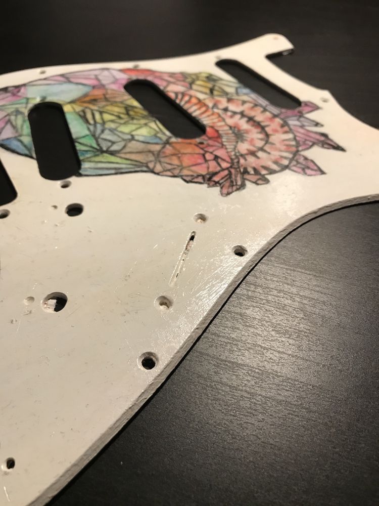 Pickguard do gitary stratocaster malowany fender maskownica