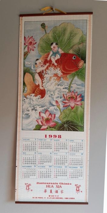 Quadro Chinês- Calendário de Bambu