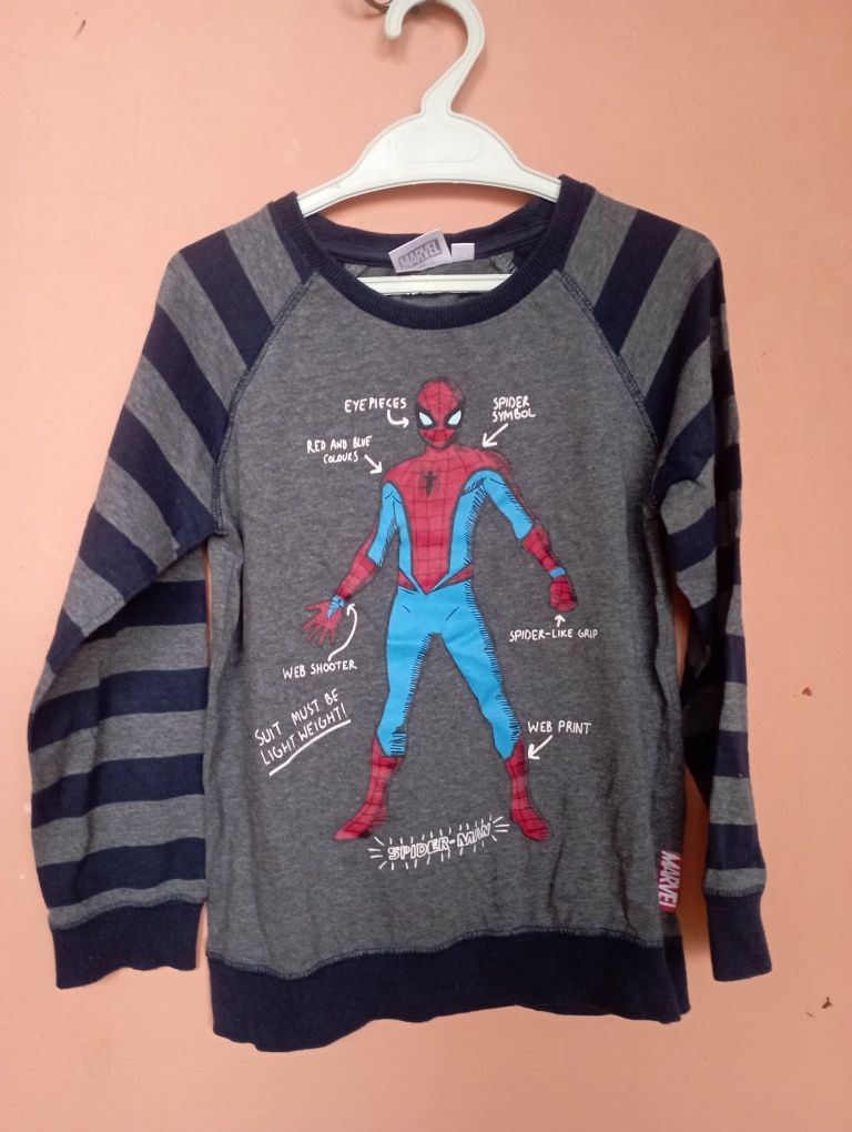 Bluza, bluzka Spiderman, roz 122-128