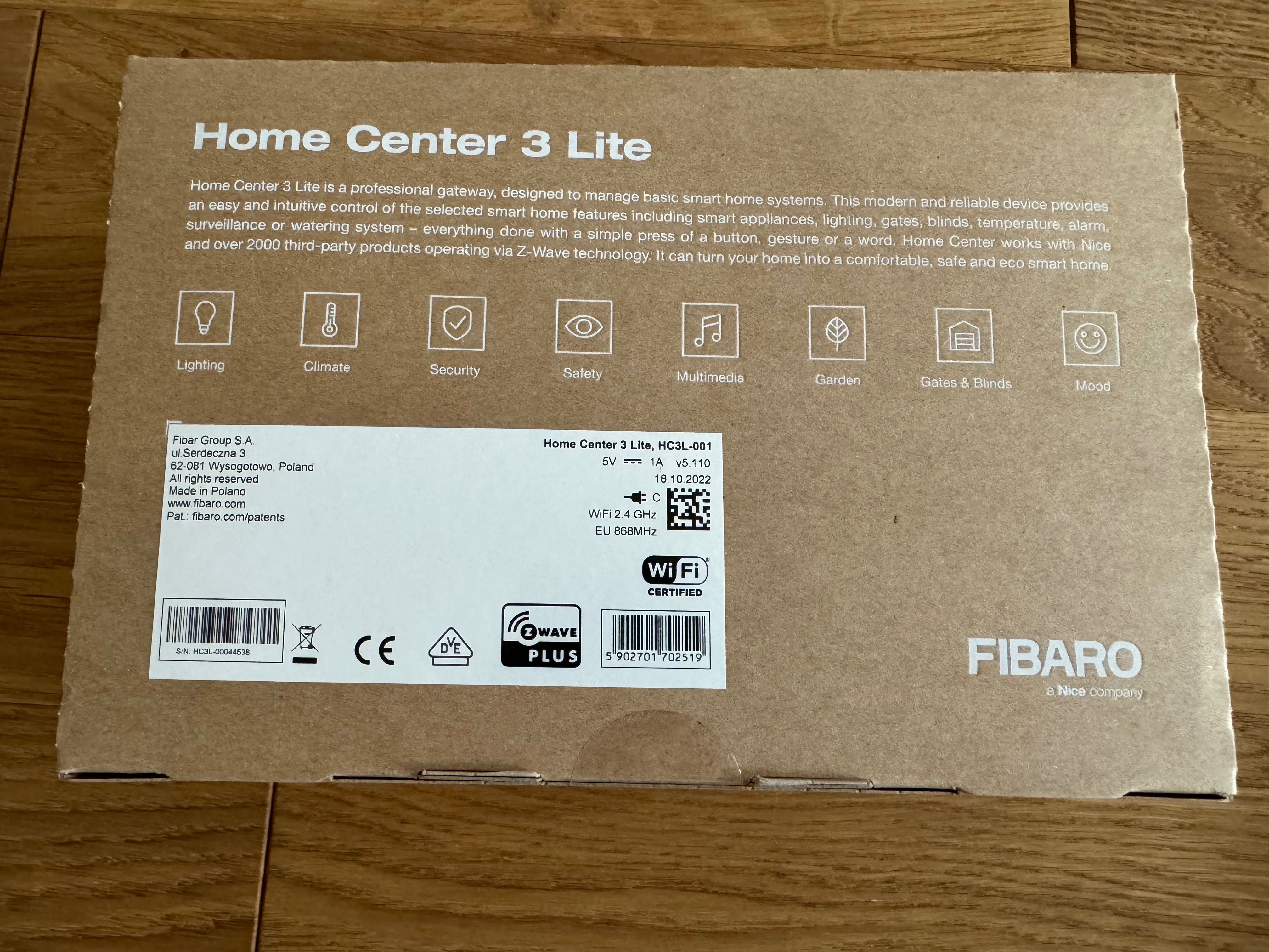 Centrala sterująca FIBARO Home Center Lite HC3L-001 EU | NOWA | Poznań