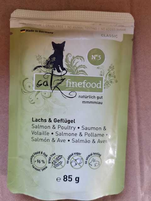 Catz Finefood N.05 Kitten łosoś drób 85g- 10 saszetek