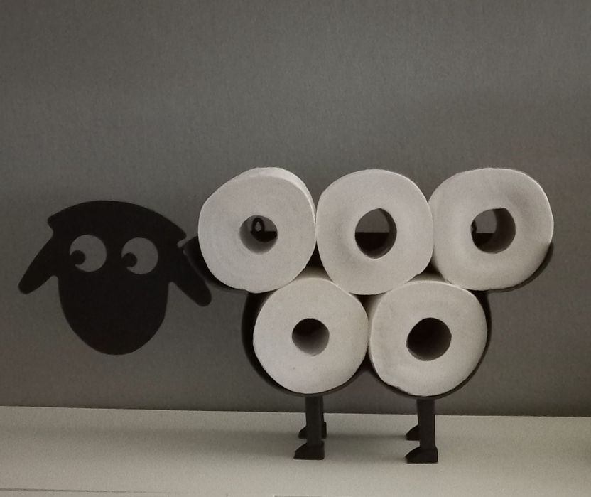 Metalowy Stojak na papier toaletowy Owca