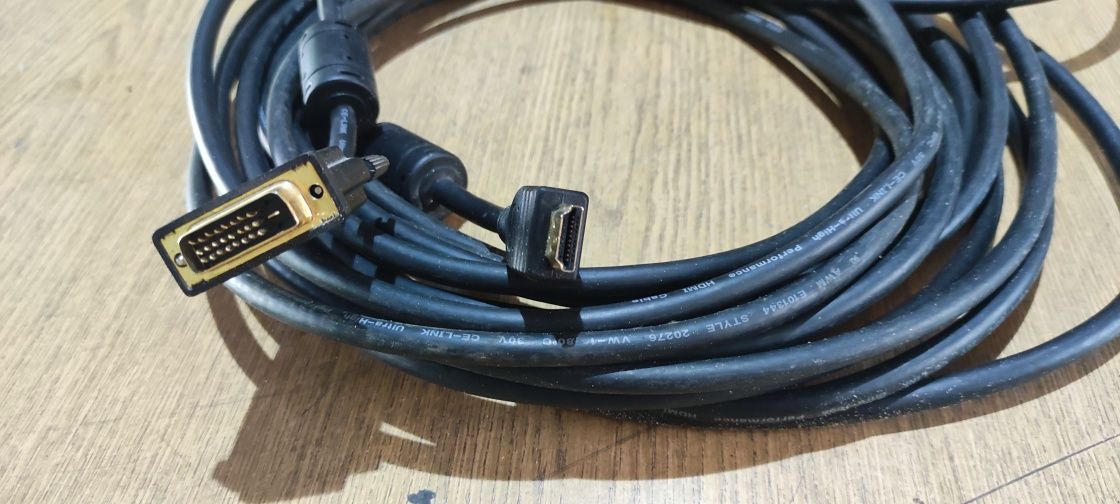 Przewód ekranowany jack-2xRCA i HDMI-DVI