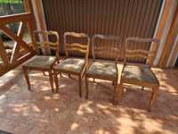 Zestaw krzeseł krzesła 4 sztuki art deco przedwojenne