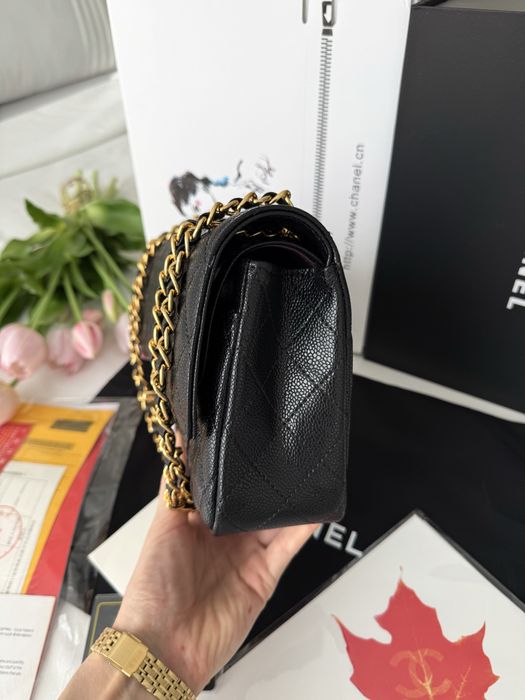 Сумка Chanel Black Texture шкіра | чорна | золота та срібна фурнітура