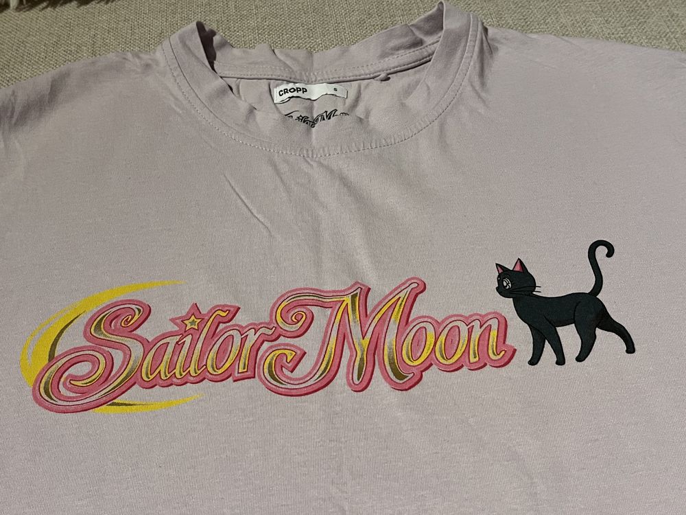 Koszulka bluzka Cropp Sailor Moon manga S flare t-Shirt