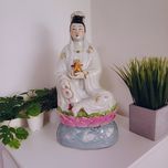 China Grande Kuan Yin Porcelana Estatua