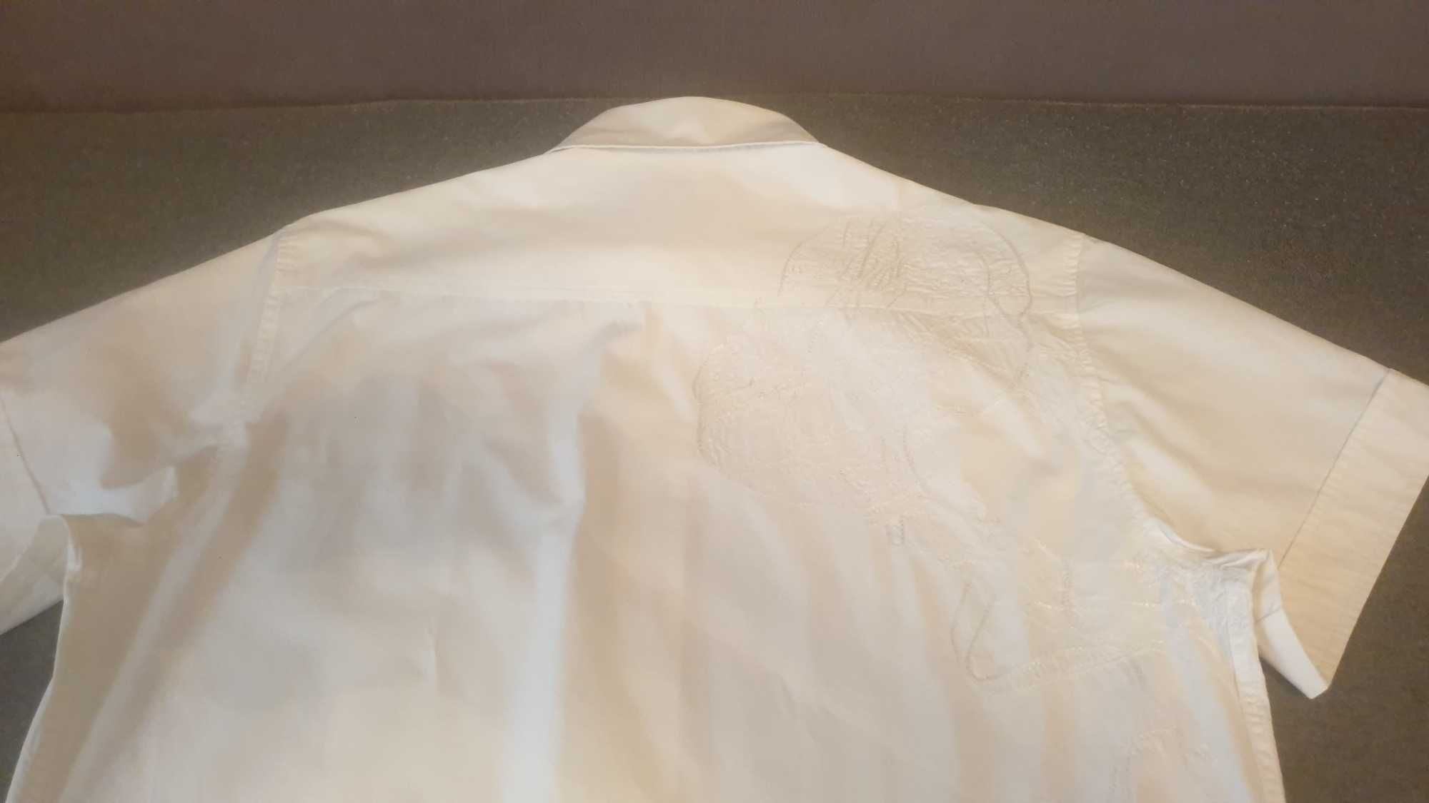 Koszula Versace Jeans Couture, M/L, biała, krótki rękaw, stan bdb-