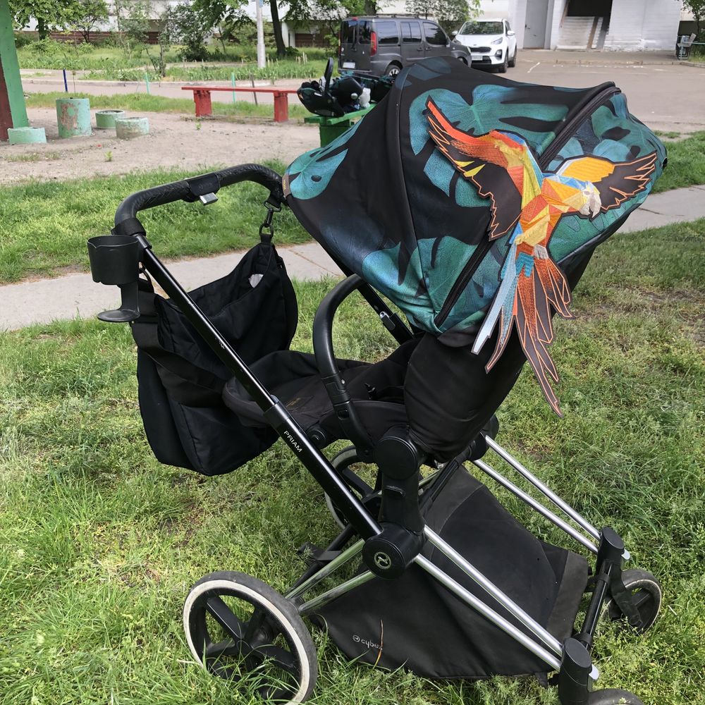 Візок 3 в 1 Cybex priam birds of paradise platinum