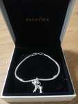 Pulseira prata pandora c berloque prata