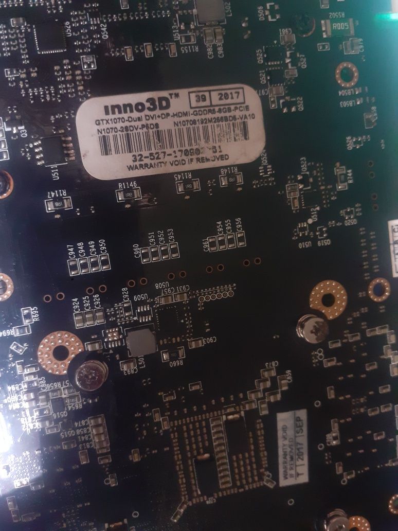 Nvidia GTX 1070 8GB ddr5 Inno 3D