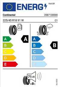 Komplet opon Continental EcoContact 6 225/45 R18 nowe / hom. Mercedes