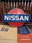 Oryginalne logo NISSAN , baner plafon retro kolekcjonerskie
