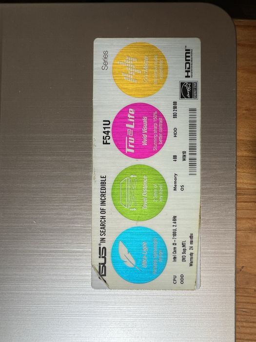 Laptop Asus F541U zloty + torba