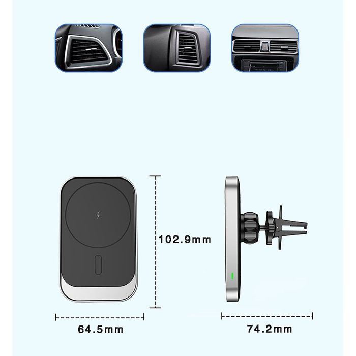 Bezprzewodowa Ładowarka Samochodowa Tech-Protect Cw19 MagSafe Vent
