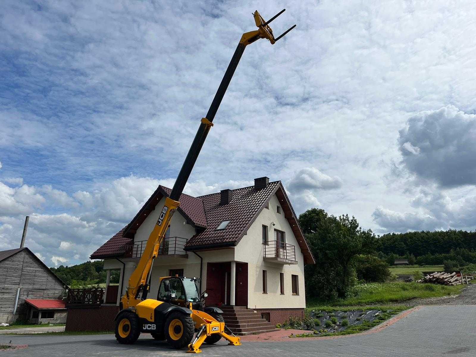 Wynajem ładowarki teleskopowej JCB, cena dotyczy 1h wraz z operatorem!