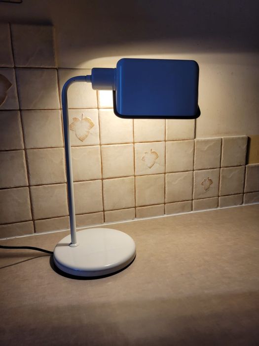 Lampa biurkowa metalowa Bankierka Vintage