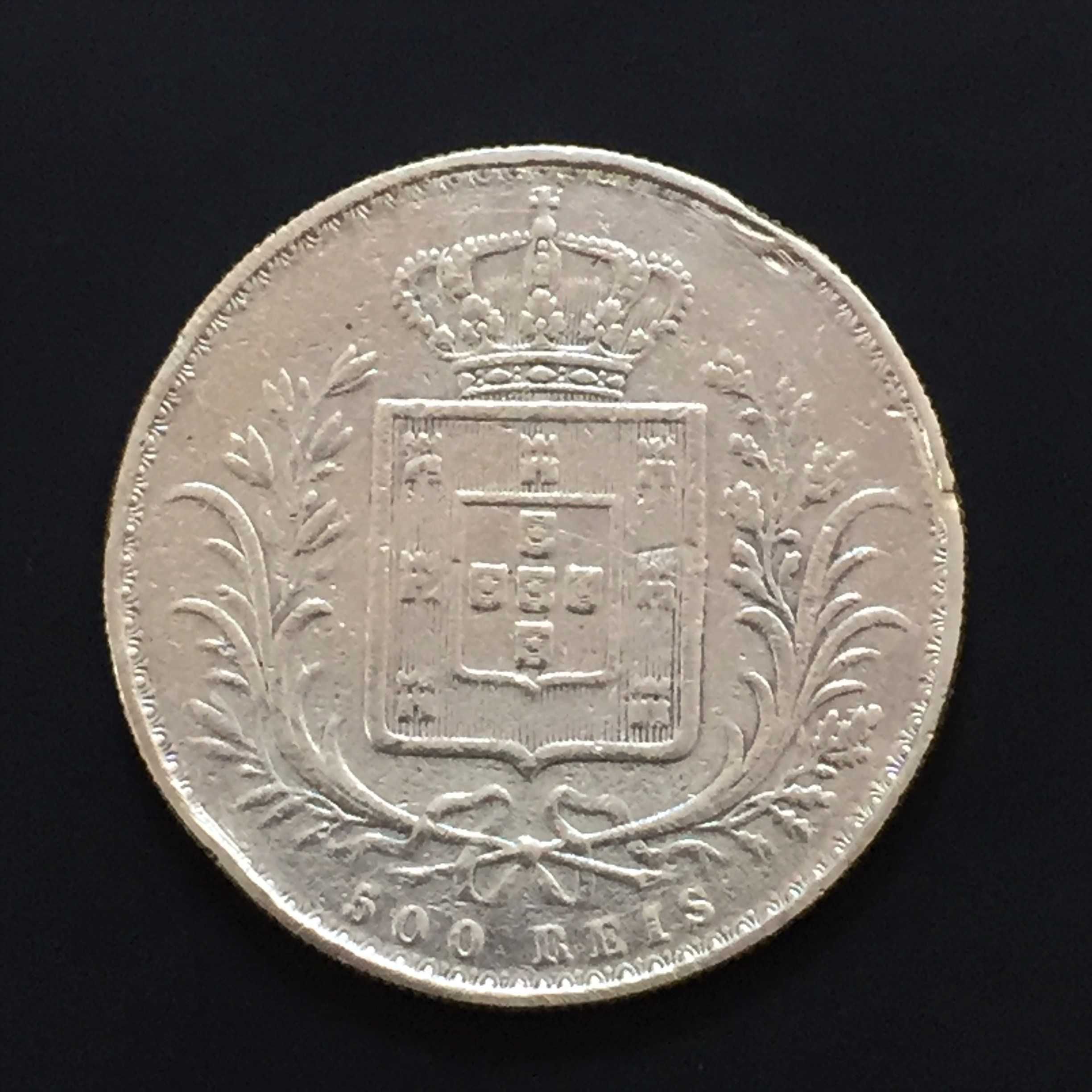 500 réis 1887 - D. Luiz I - prata