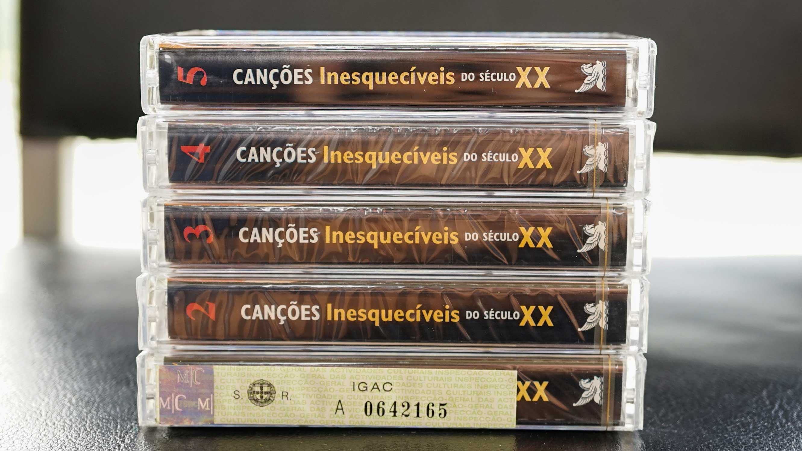 Canções Inesquecíveis Do Século XX Conjunto de 5 Cassetes Áudio