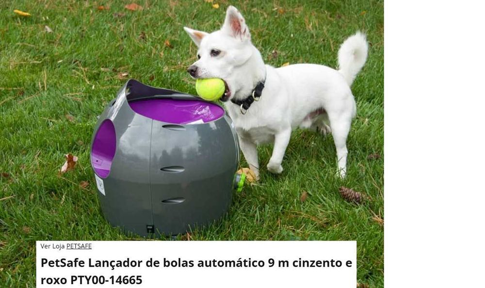 Lançador de bolas Pet Safe, como novo
