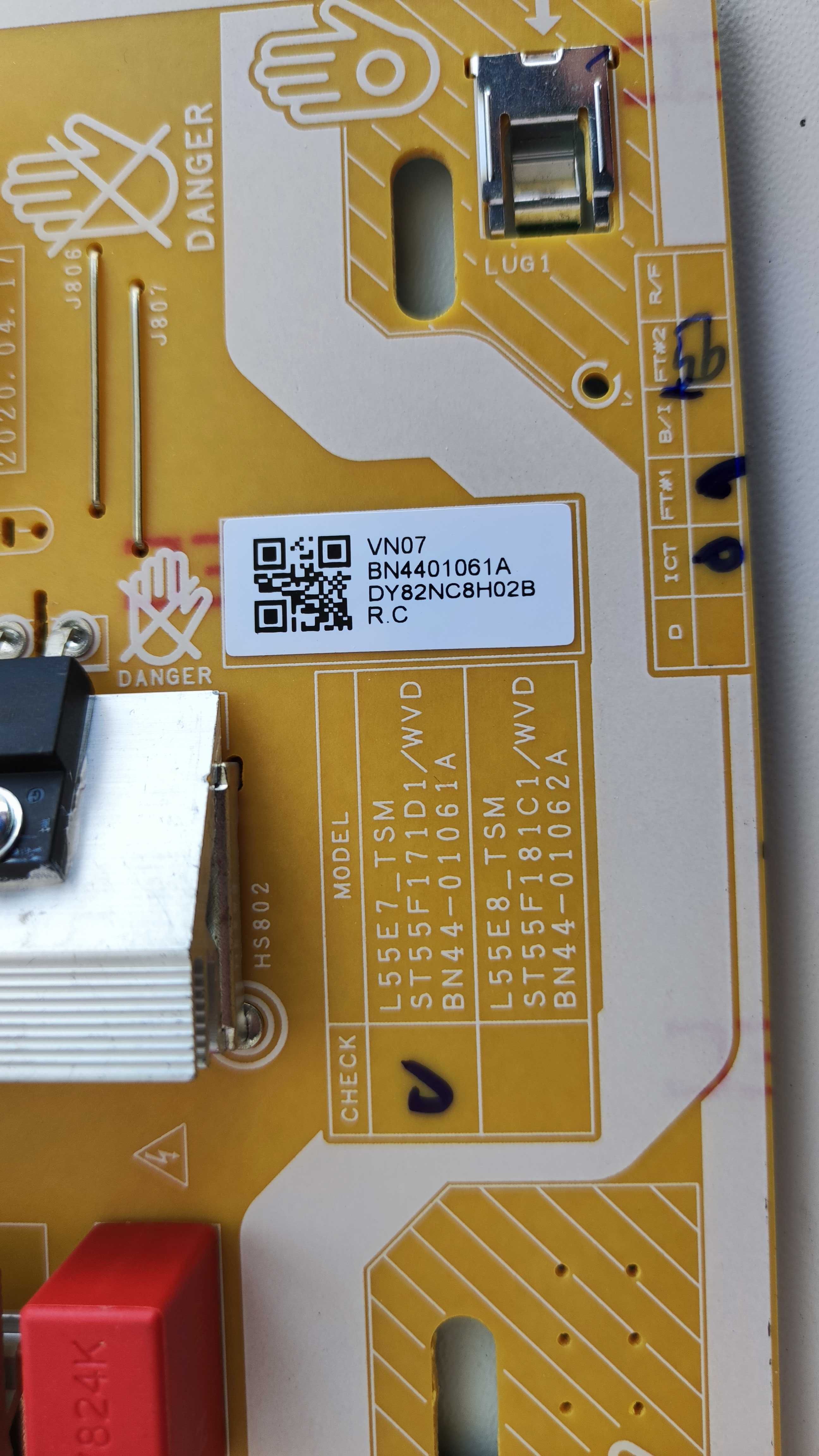 Плата блок питания BN44-01061A для тв Samsung UE55TU8500