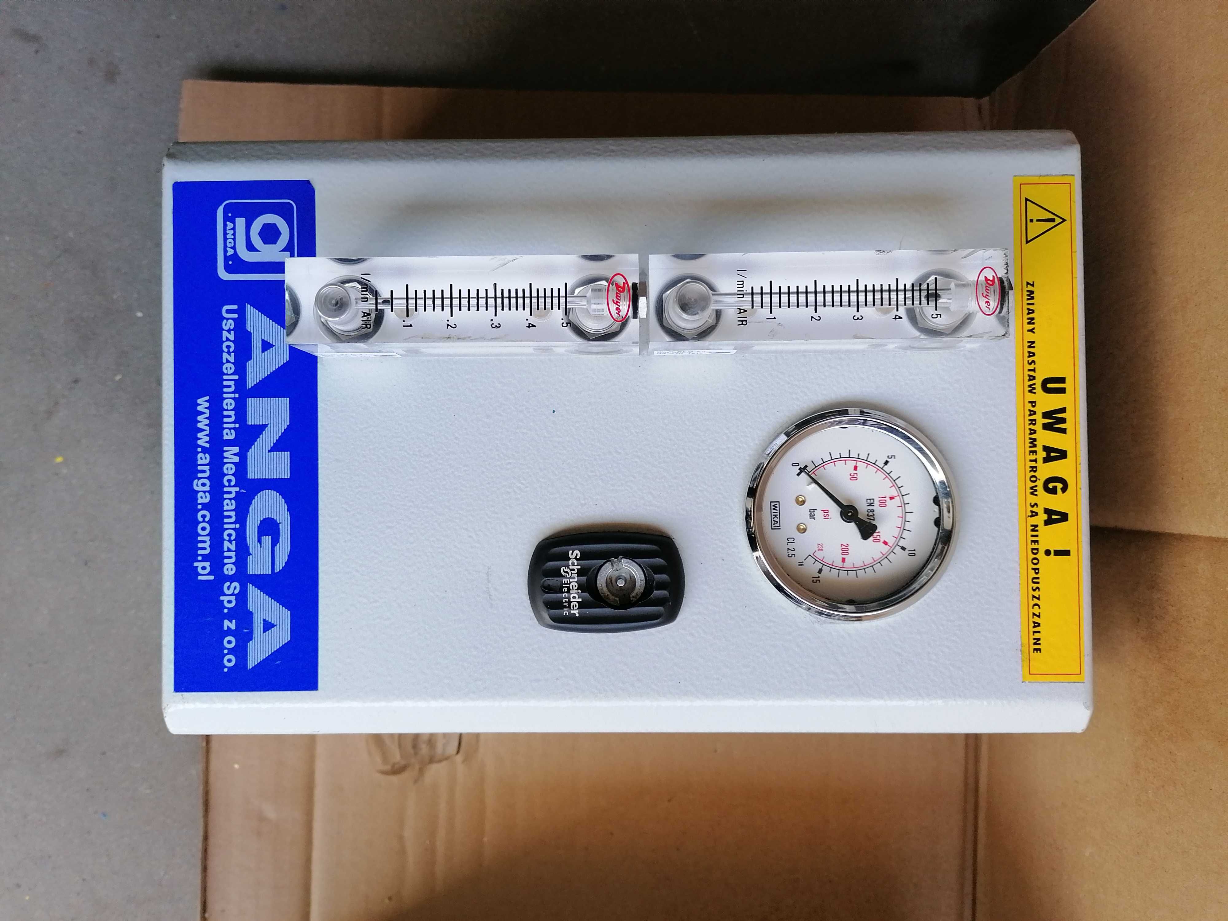 ANGA uszczelnienia mechaniczne  schemat pneumatyczny