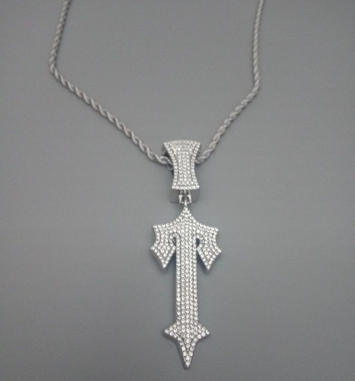 Naszyjnik chain trapstar stylowy vintage retro y2k modny srebrny unise