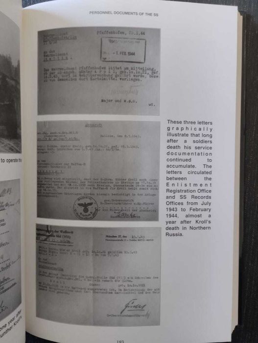 Справочник Личные документы ччленов СС. Personel documents of the SS.