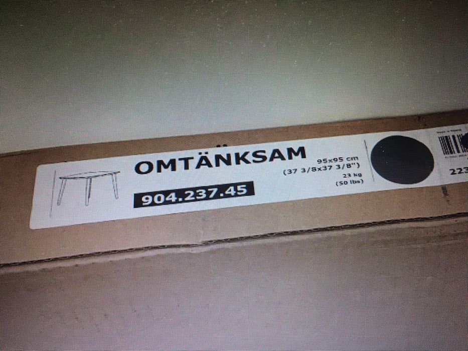 Mesa de jantar quadrada Ikea, Omtanksam