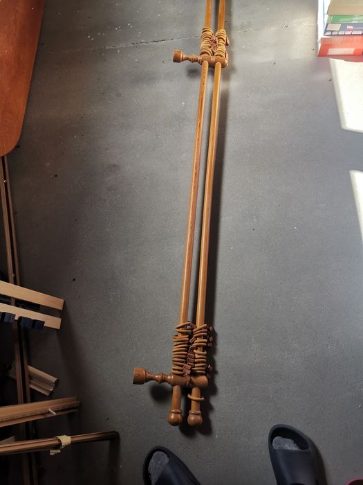 Karnisz drewniany kompletny 3m