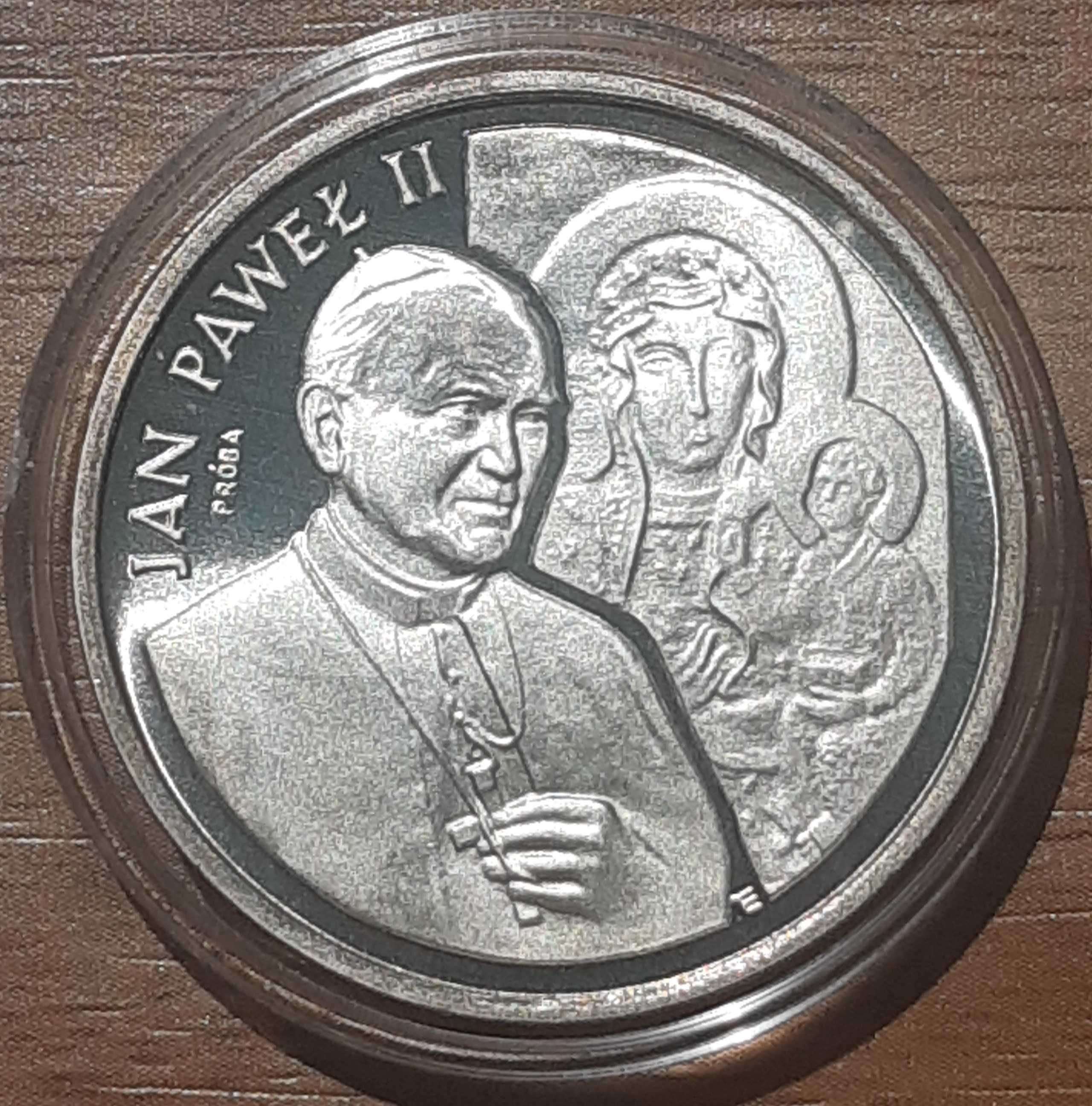 Moneta 200000 zł, 1991, Jan Paweł II (z Matką Boską), próba, srebro