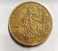 Numizmatyka unikalna moneta kolekcjonerska RF 20 euro cent 1999