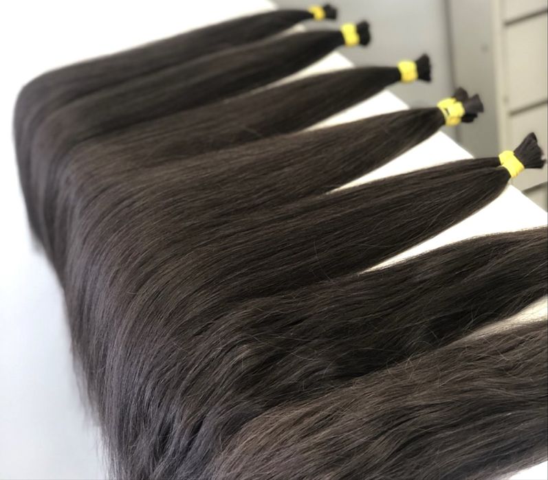 Волосся для нарощення гарноі якості каштан шетен русі від 50г