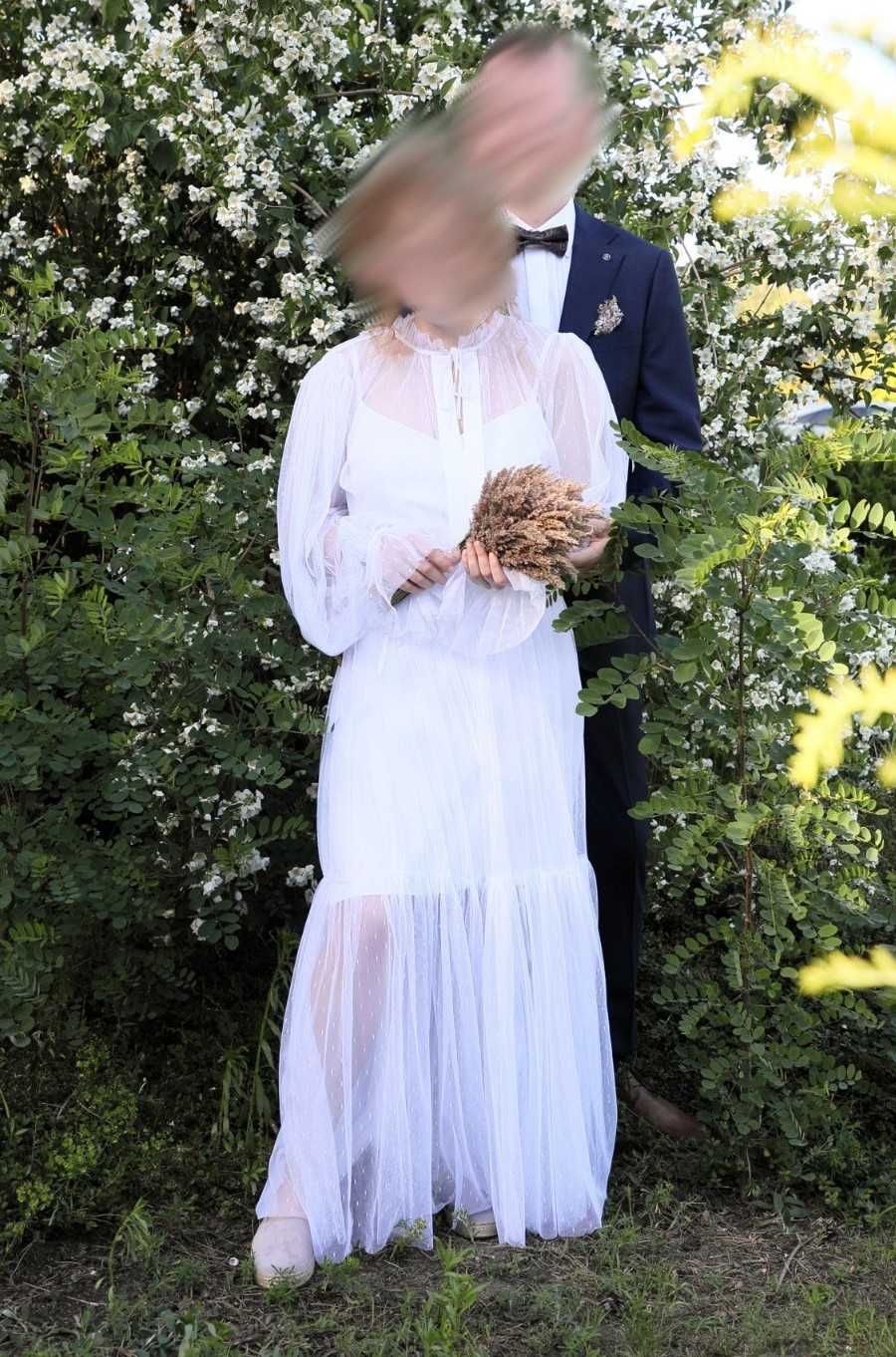 Suknia ślubna boho Robe Blanche M/L