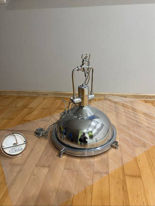 Lampa nad stół industrialna, metalowa