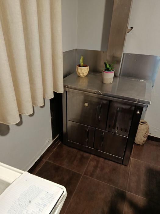 Fogão de lenha em inox