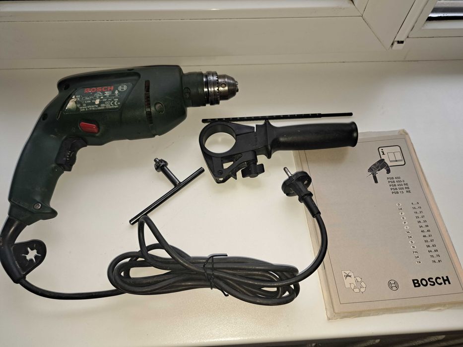 Оригінальна ударна дрель BOSCH PSB 500 RE  повний комплект