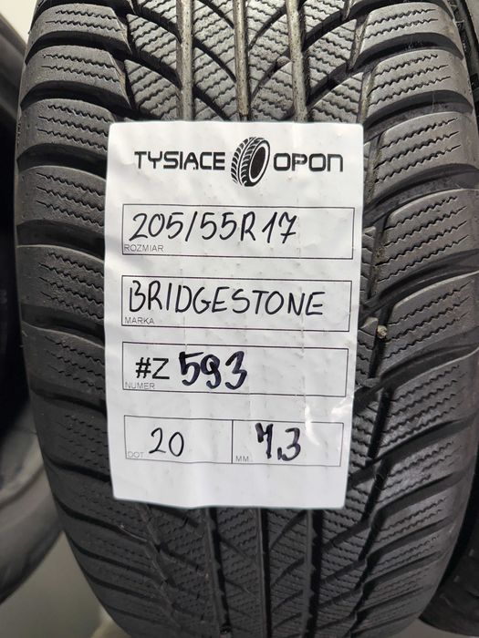 Opony Zimowe 205/55/17 Bridgestone Blizzak Komplet #Z593
