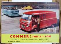 Stary prospekt COMMER Rootes 3/4ton mikrobus