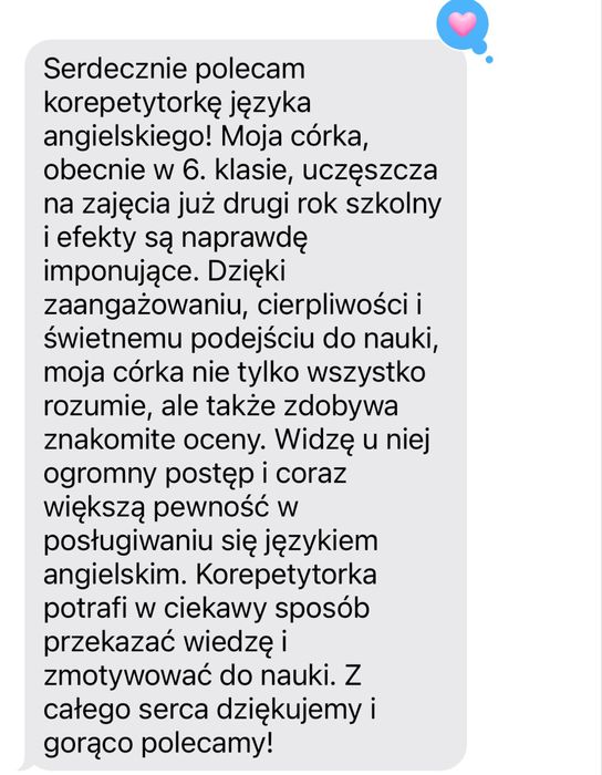 Korepetycje Język angielski zajęcia online