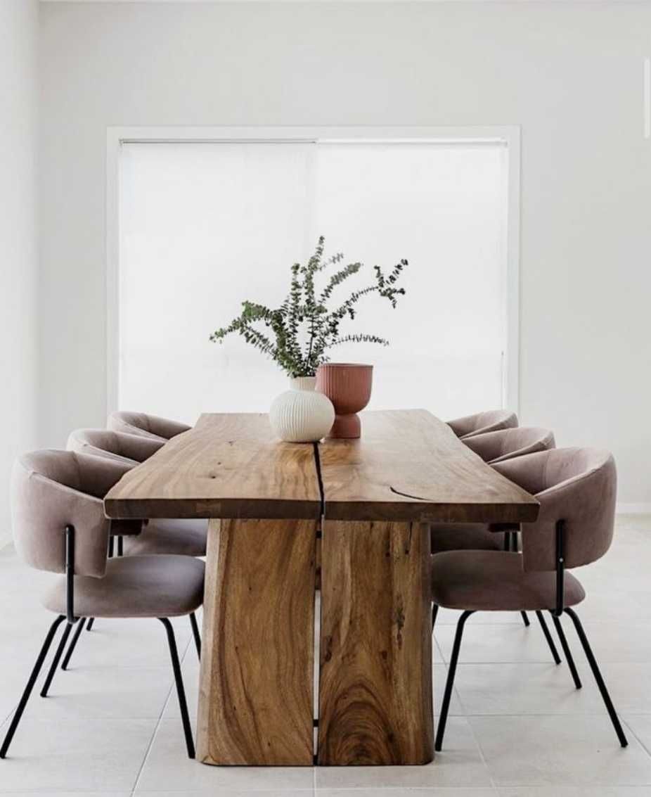 Mesas de jantar em Madeira maciça.epoxi.Large wooden dining tables