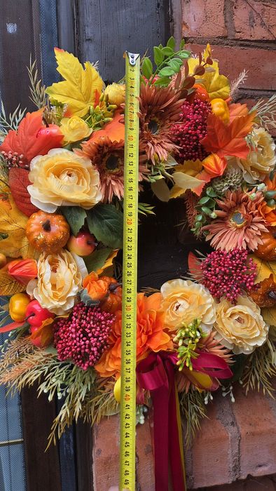 Jesienny wieniec na drzwi