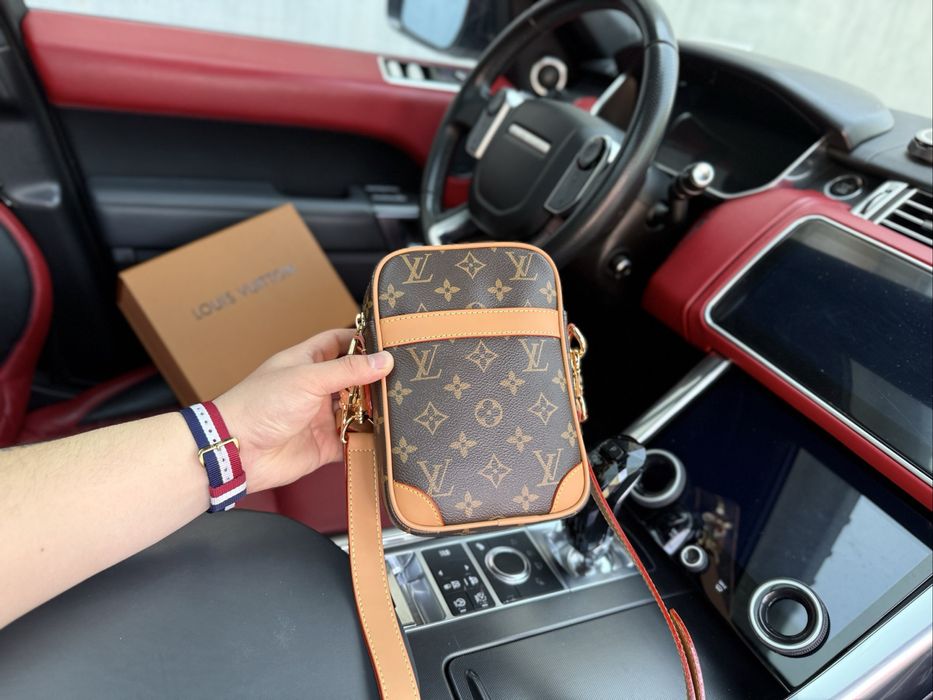 Louis Vuitton сумка мужская коричневая кожаная оригинал