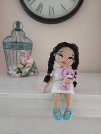 Lalka lala na szydełku rękodzieło amigurumi handmade prezent
